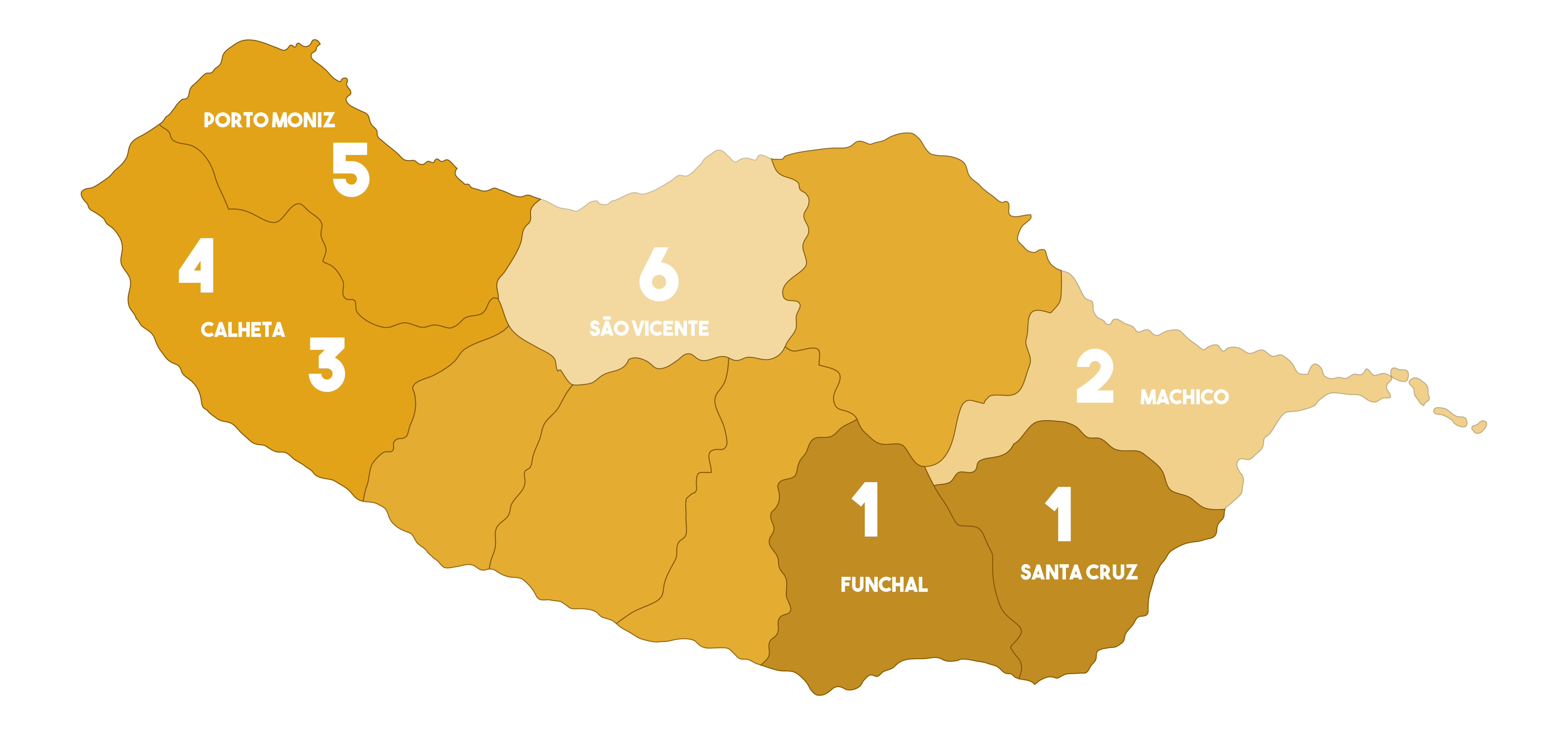 Madeira Island riding zones map